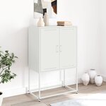 vidaXL Buffet haut blanc 68 5x38 5x107 cm acier