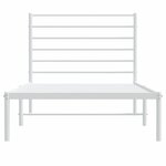 vidaXL Cadre de lit métal sans matelas avec tête de lit blanc 80x200cm