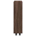 vidaXL Chariot de rangement étroit 3 niveaux chêne marron