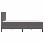 vidaXL Cadre de lit avec bandes LED Gris 120 x 200 cm Simili cuir