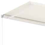vidaXL Auvent manuel rétractable sur pied 350x250 cm Crème