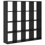 vidaXL Bibliothèque Chêne noir 137 5 x 29 x 137 5 cm Bois d'ingénierie