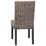 vidaXL Chaise de salle à manger 2 Pièces Noir Blanchi 45 x 54 x 93 cm