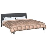 vidaXL Duvet d'hiver Doré 220 x 240 cm Satin et Microfibre