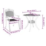 vidaXL Ensemble de salle à manger pour jardin 7 Pièces Noir Aluminium