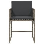 vidaXL Chaises de jardin avec coussins lot de 4 gris résine tressée