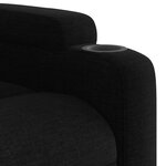 vidaXL Fauteuil inclinable en tissu noir