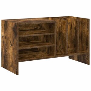 vidaXL Meuble à vinyles Chêne fumé 78 5 x 35 x 45 cm Bois d'ingénierie