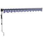 vidaXL Auvent rétractable automatique bleu et blanc 3x2 5 m