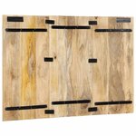 vidaXL Tête de lit 120 cm bois de manguier brut massif