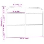vidaXL Tête de lit chêne marron 135 cm acier et bois d'ingénierie