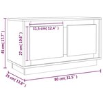 vidaXL Meuble TV chêne sonoma 80x35x45 cm bois d'ingénierie