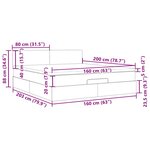 VidaXL Cadre de lit ottoman avec matelas crème 160x200 cm tissu