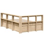 vidaXL Lit bibliothèque sans matelas 135x190 cm bois de pin massif