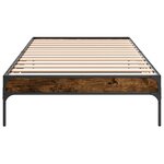 vidaXL Cadre de lit sans matelas chêne fumé 90x200 cm
