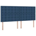 vidaXL Lit avec rangement et matelas Bleu 200 x 200 cm Polyester