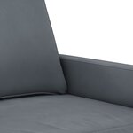 vidaXL Canapé à 2 places Gris foncé 140 cm Velours
