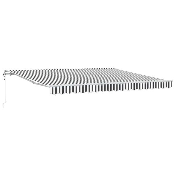 vidaXL Auvent rétractable automatique anthracite et blanc 400x300 cm