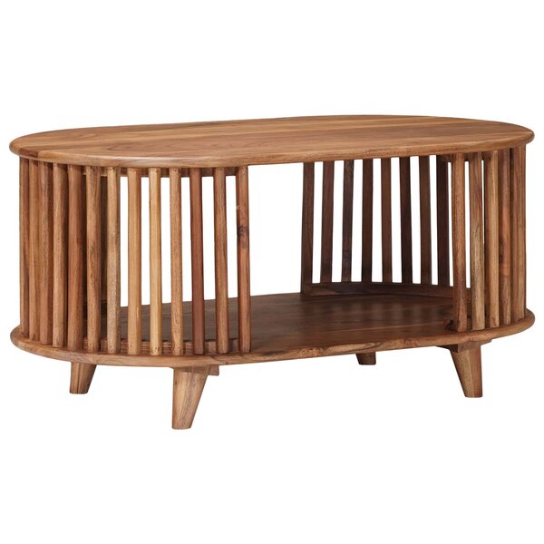 vidaXL Table basse faite main Marron Teck 85 x 50 x 40 cm