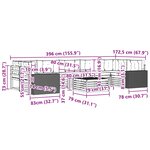 vidaXL Ensemble de canapés d'extérieur 8 pc Naturel et gris clair