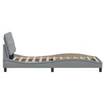 vidaXL Cadre de lit avec LED sans matelas gris clair 80x200 cm tissu