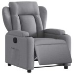 vidaXL Fauteuil inclinable électrique Gris clair Tissu