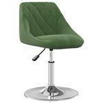 vidaXL Chaises pivotantes à manger lot de 4 Vert foncé Velours