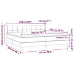 vidaXL Sommier à lattes de lit avec matelas Bleu 200x200 cm Tissu