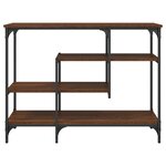 vidaXL Table console avec étagères chêne marron 100x35x75 cm