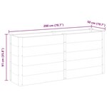 vidaXL Lit surélevé de jardin 200x50x91 cm WPC Gris