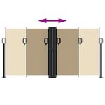 vidaXL Auvent latéral rétractable beige 120x600 cm
