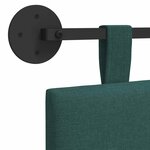 vidaXL Tête de lit suspendue Vert foncé tissu