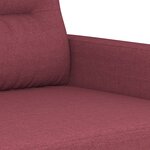 vidaXL Canapé à 2 places Rouge bordeaux 120 cm Tissu