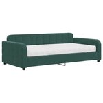 vidaXL Lit de jour avec matelas vert foncé 100x200 cm velours