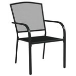 vidaXL Ensemble à manger de jardin 7 Pièces anthracite acier