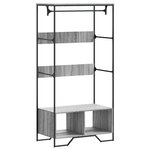 vidaXL Armoire sonoma gris 90x50x180 cm bois d'ingénierie