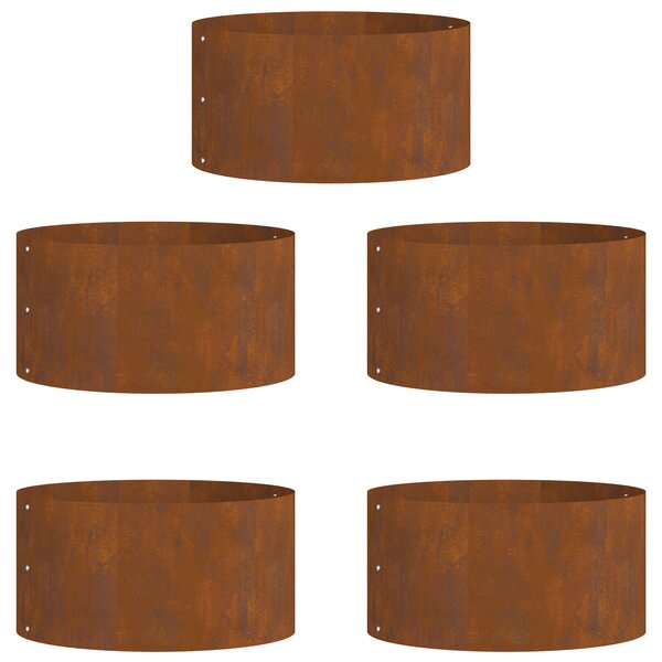 vidaXL Pot en acier corten Acier corten Grand Durable Rond