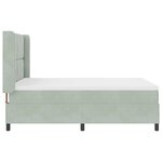 vidaXL Lit à Ressorts avec Matelas LED Gris clair 160 x 200 cm Velours