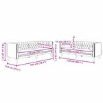 vidaXL Ensemble de Canapés Gris clair Velours