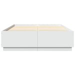 vidaXL Cadre de lit avec lumières LED blanc 150x200 cm