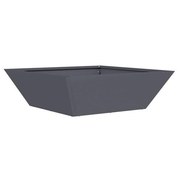 vidaXL Pot de jardin en forme de bol Anthracite 50 x 50 x 15 cm Acier