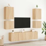 vidaXL Meuble TV mural chêne sonoma 40 5x30x40 cm bois d'ingénierie