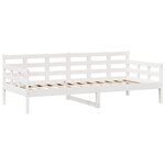 vidaXL Lit de jour et tiroirs sans matelas blanc 90x190 cm bois massif