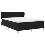 vidaXL Lit à ressorts avec matelas Noir 140 x 200 cm tissu