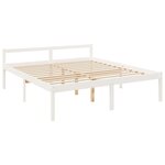 vidaXL Lit pour personne âgée sans matelas blanc 200x200cm bois massif