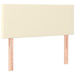 vidaXL Sommier à lattes de lit avec matelas et LED Crème 90x200cm