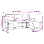 vidaXL Ensemble de canapés d'extérieur 4 pc Naturel et Anthracite