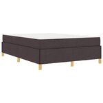 vidaXL Lit à ressorts Marron foncé et Blanc 140 x 190 cm tissu