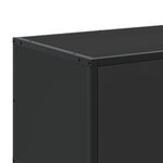 vidaXL Meuble TV noir 150x35x41 cm bois d'ingénierie et métal