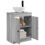vidaXL Meuble de salle de bain avec évier Sonoma gris 54 x 35 x 83 cm